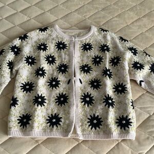 Frances Valentine Katy’s Flower Embroidered Wool Cardigan Jacket